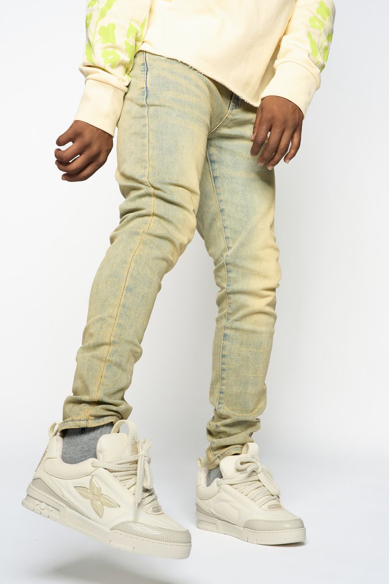 PHEELINGS

"SURVIVED" SKINNY DENIM (MEDIUM BLUE/GREEN)