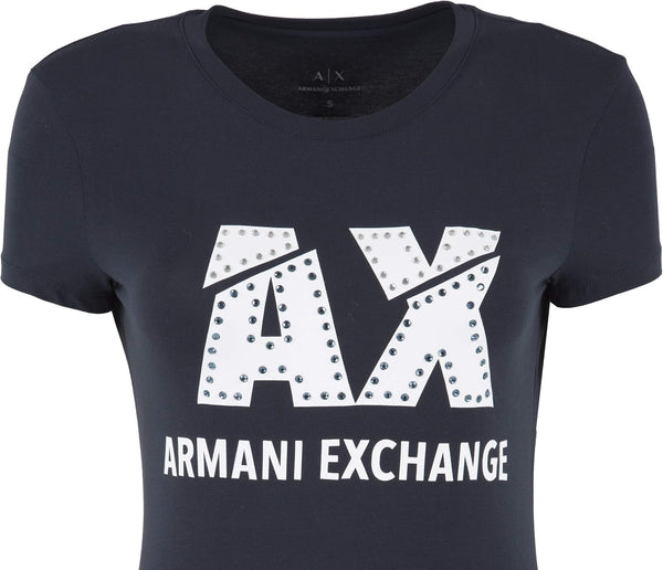 Armani Exchange Women Navy Tee