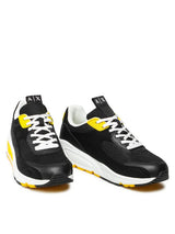 Armani Exchange Black Yellow Sneakers