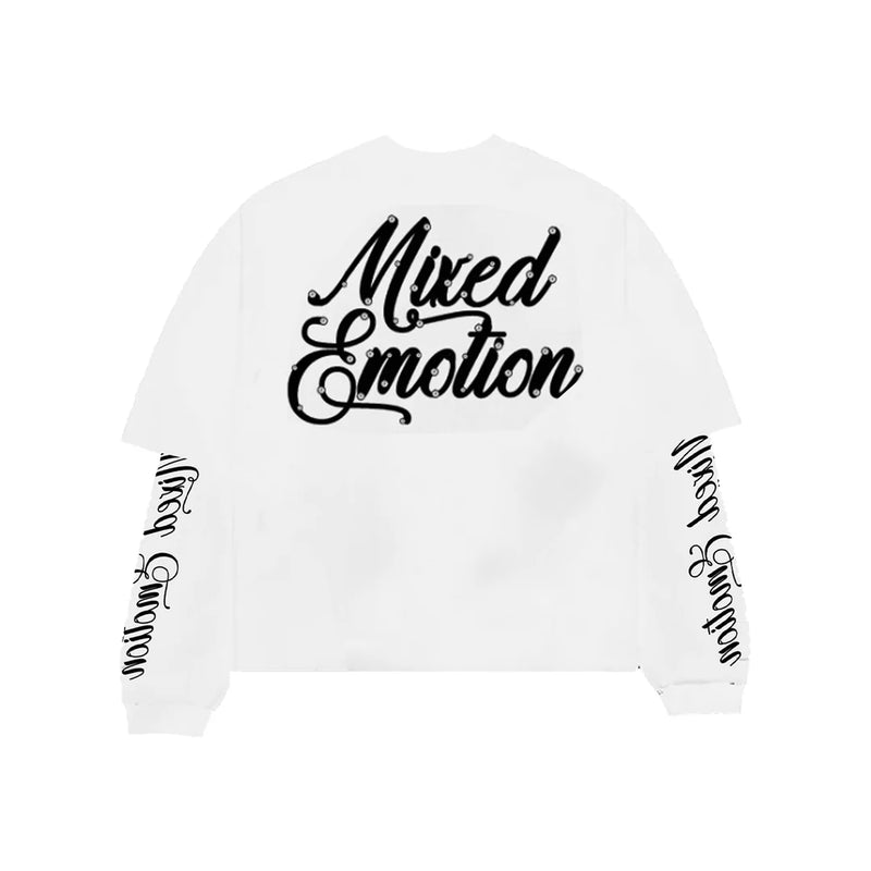 Mixed emotions White “Blur” Thermal Long Sleeve