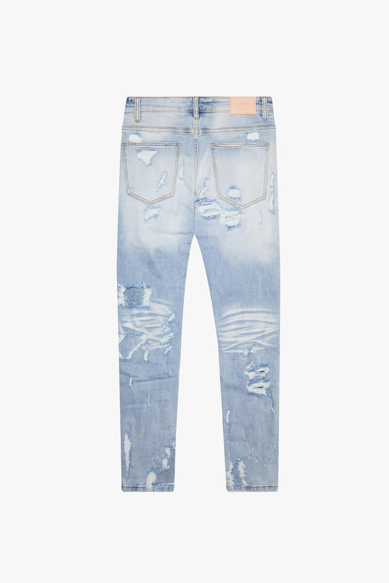 VALABASAS “WORN FROST" LT. BLUE SKINNY JEAN