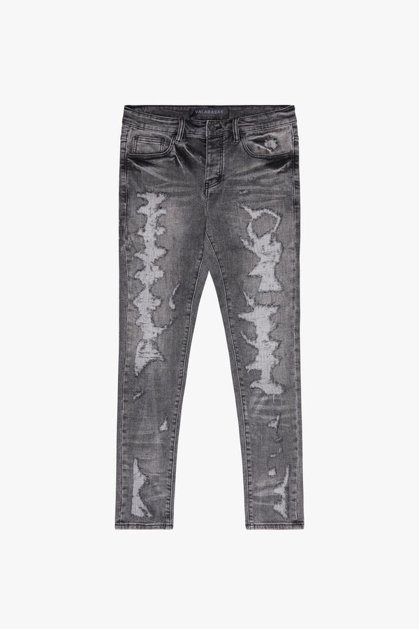 VALABASAS "TEARAWAY" GREY SKINNY JEAN