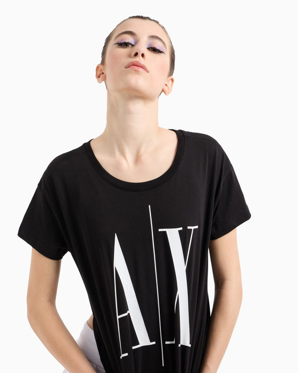 Armani Exchange women RELAXED FIT T-SHIRT WITH ROUND NECK AND LOGO