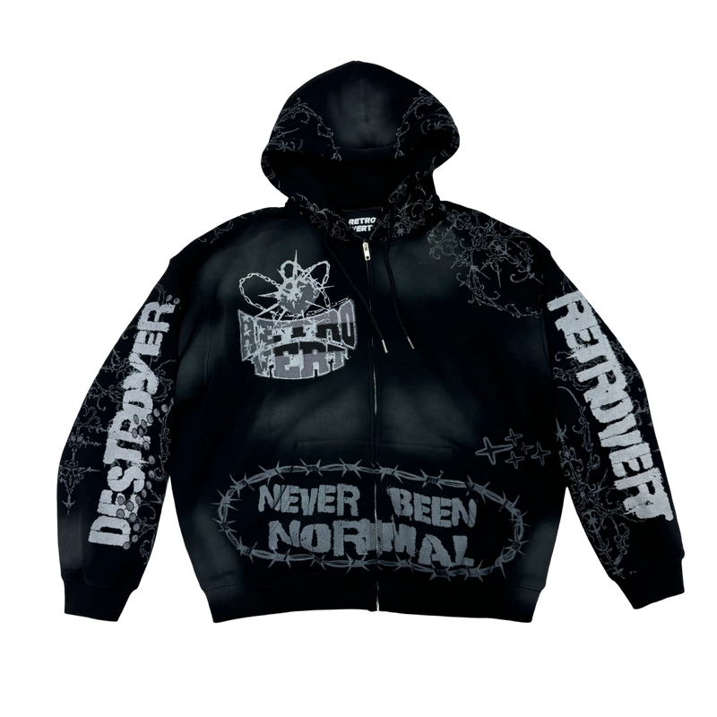 RETROVERT DESTROYER MATCHING ZIP-UP BLACK