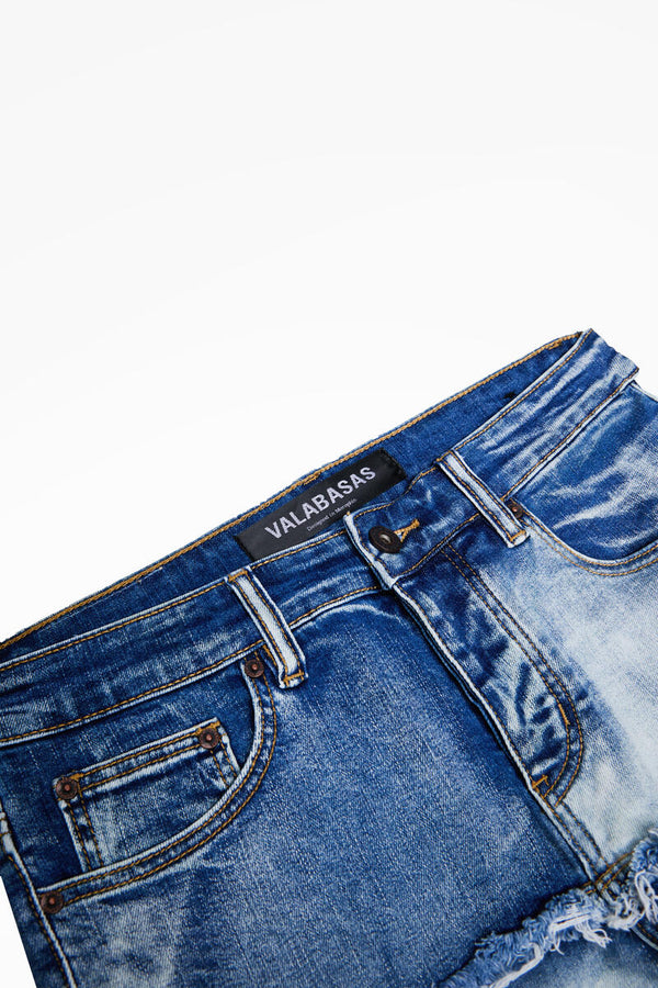 VALABASAS “PATCHWORK" FLARDED STACKED JEAN