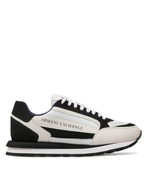 Armani Exchange runners in black/white