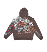 GUNZINII HONOR DARK BROWN HOODIE