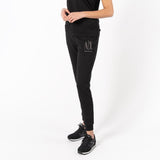 armani exchange black silver stud pantst