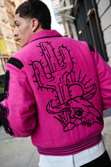 Valabasas "wild bunch fuchsia wild Bunch Letterman Jacket