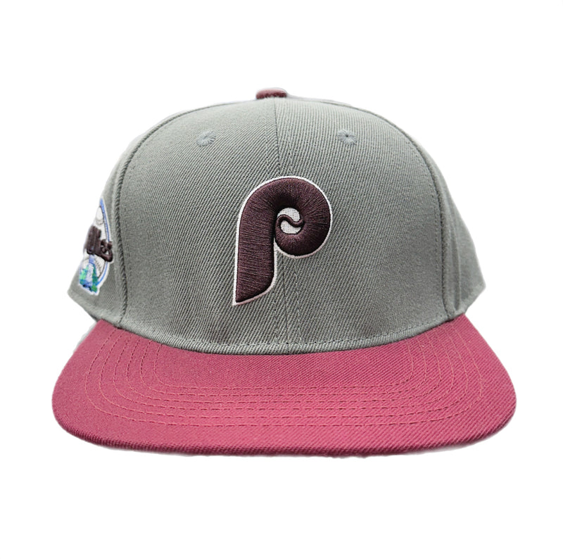 Pro Standard Grey ,Maroon Phillies Snap back Hat