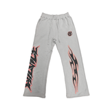 evil vice flame monogram gray Jogging set