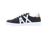 Armani exchange black gold shoes