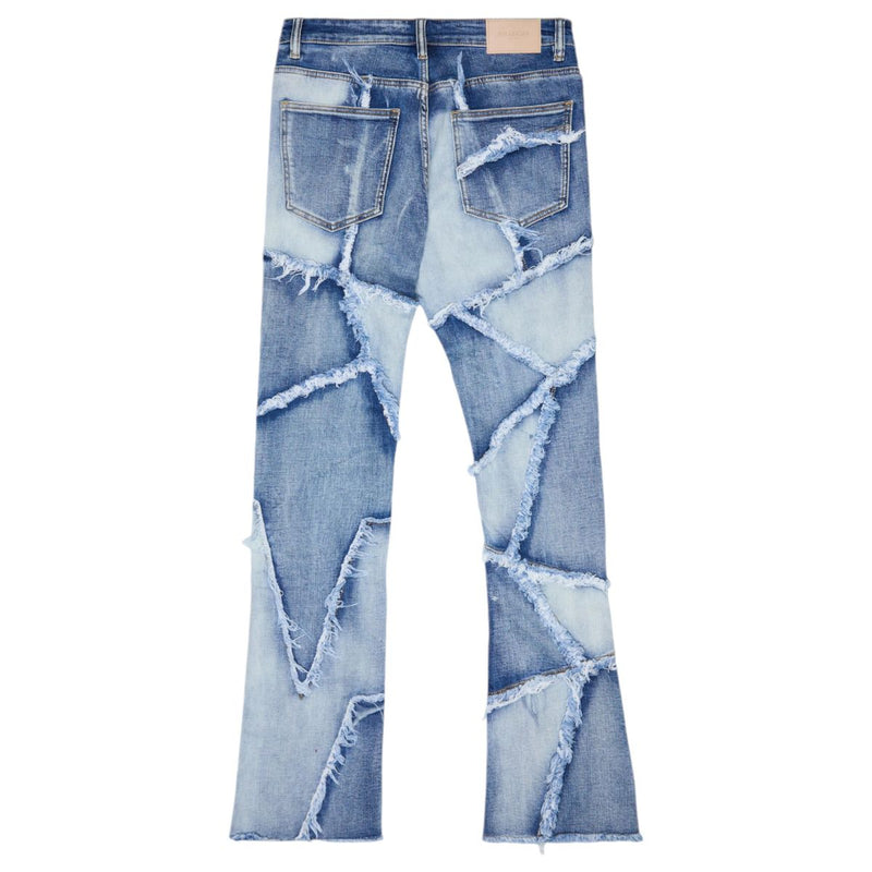 VALABASAS “PATCHWORK" FLARDED STACKED JEAN