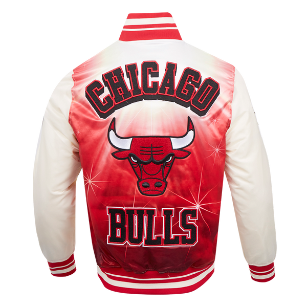 Pro standard NBA CHICAGO BULLS SUBLIMATED MEN'S SATIN JACKET-WHITE