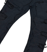 Vicious black flared stack Jeans