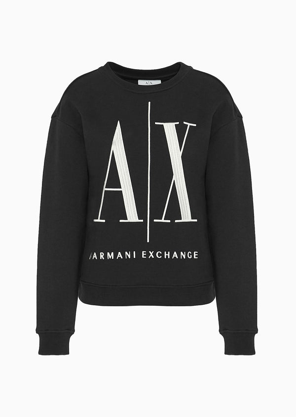 armani exchange Icon logo crew neck sweatshirt