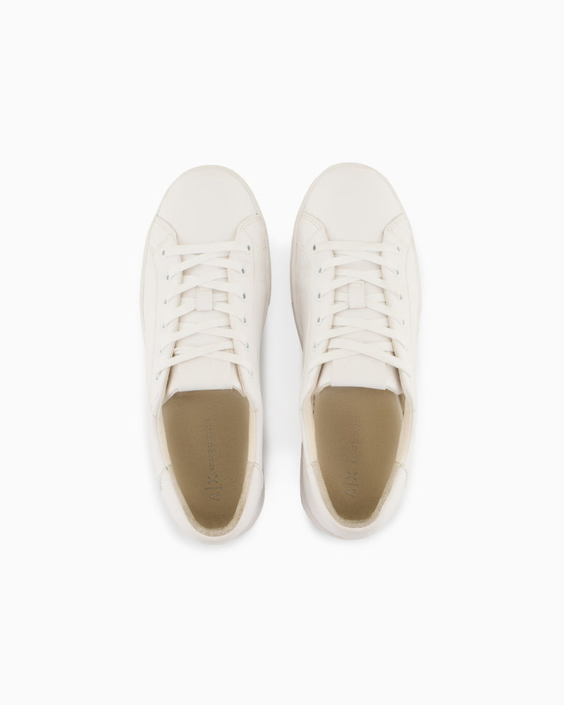 Armani exchange white leather women shoes