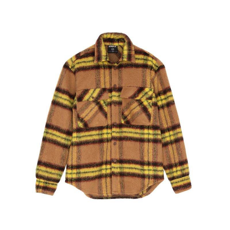 Staple Pigeon Mohair Plaid Shirt