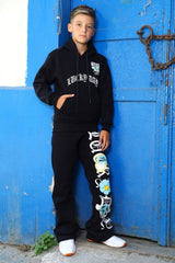 BLACK PHARAOH Happy Nation Black Jogger Set kids