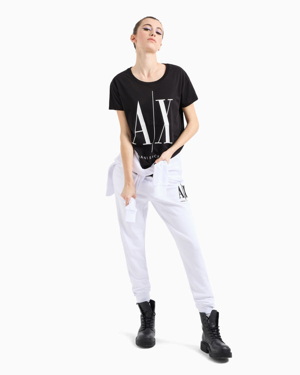 Armani Exchange women RELAXED FIT T-SHIRT WITH ROUND NECK AND LOGO