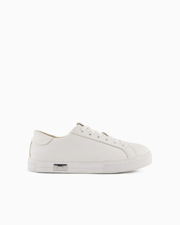 Armani exchange white leather women shoes