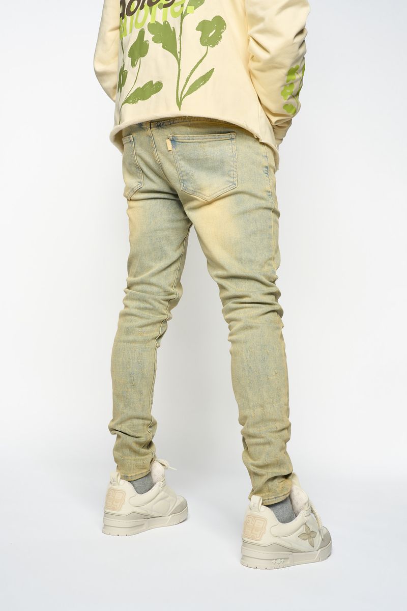 PHEELINGS

"SURVIVED" SKINNY DENIM (MEDIUM BLUE/GREEN)