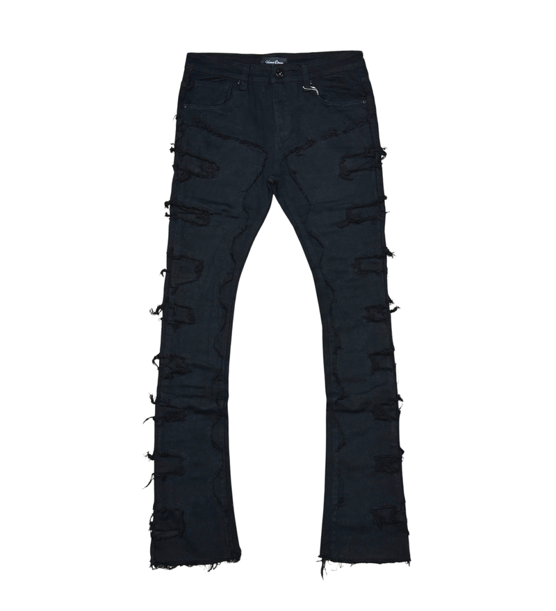 Vicious black flared stack Jeans