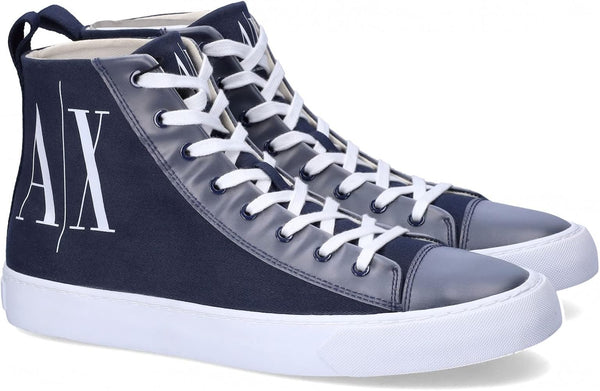 Armani Exchange Men's Icon Logo High Top Fabric Sneaker