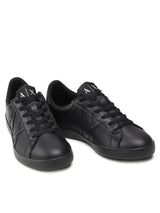 Armani exchange black leather shoes