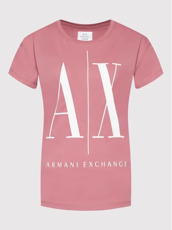 Armani Exchange women Fuchsia Relaxed Fit Tshirt