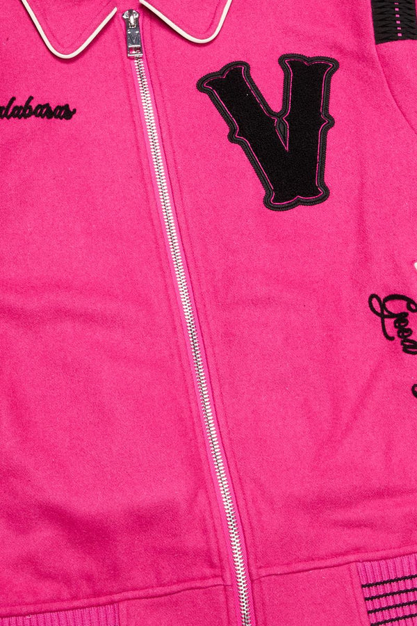 Valabasas "wild bunch fuchsia wild Bunch Letterman Jacket