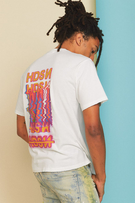 Western LV Drip Custom Bleached Graphic T-Shirt XXXL / DINEM