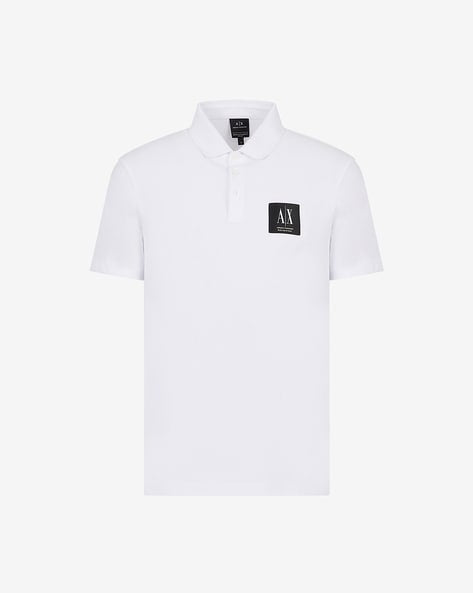 Armani Exchange white Polo Shirt