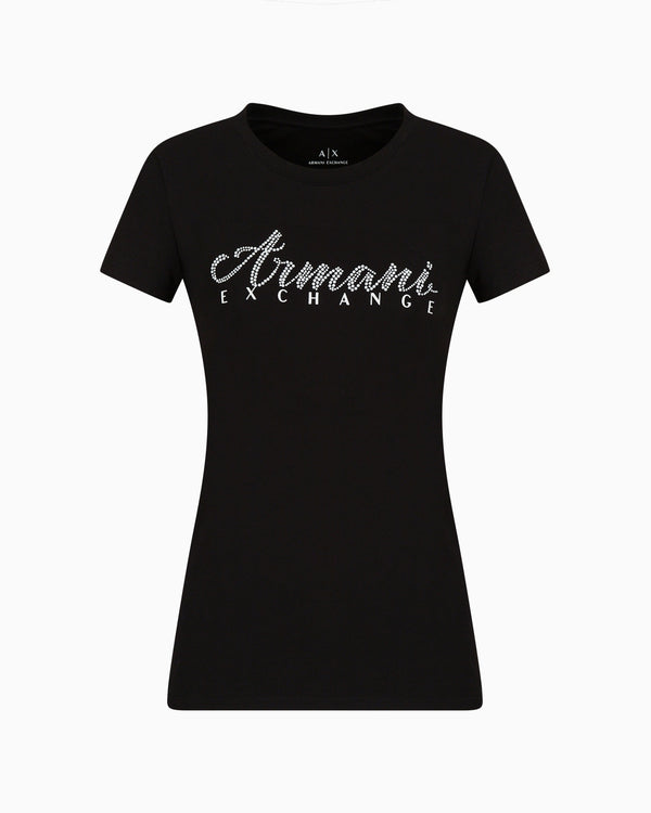 Armani Exchange women black white tshirt