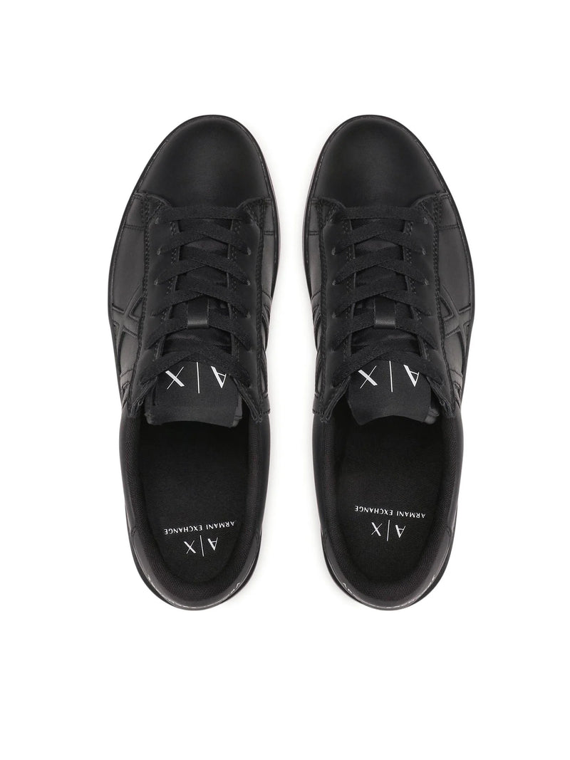 Armani exchange black leather shoes