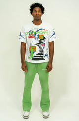 RETROVERT FLARE GREEN SWEATPANTS