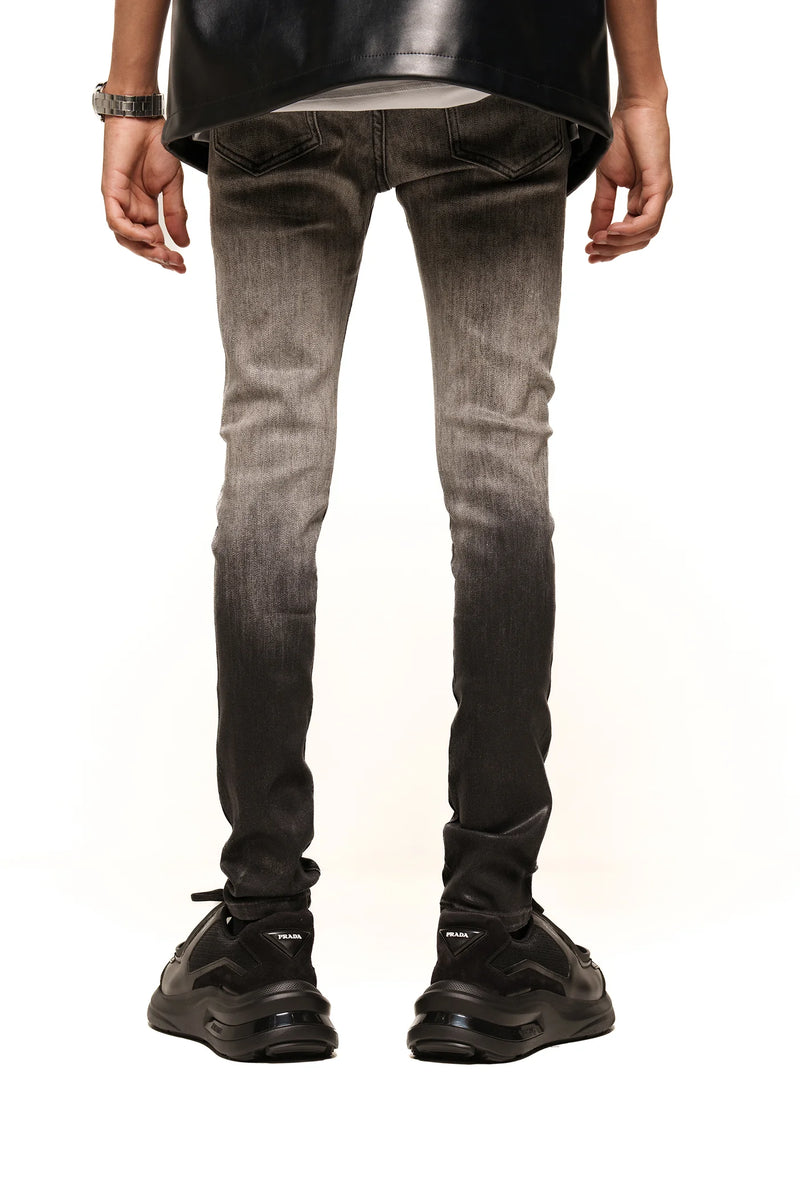 Pheelings "INNER PEACE" WAX SKINNY DENIM (BLACK TO LIGHT CHARCOAL)