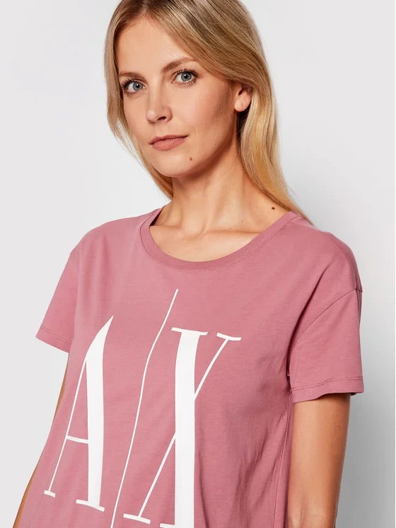 Armani Exchange women Fuchsia Relaxed Fit Tshirt