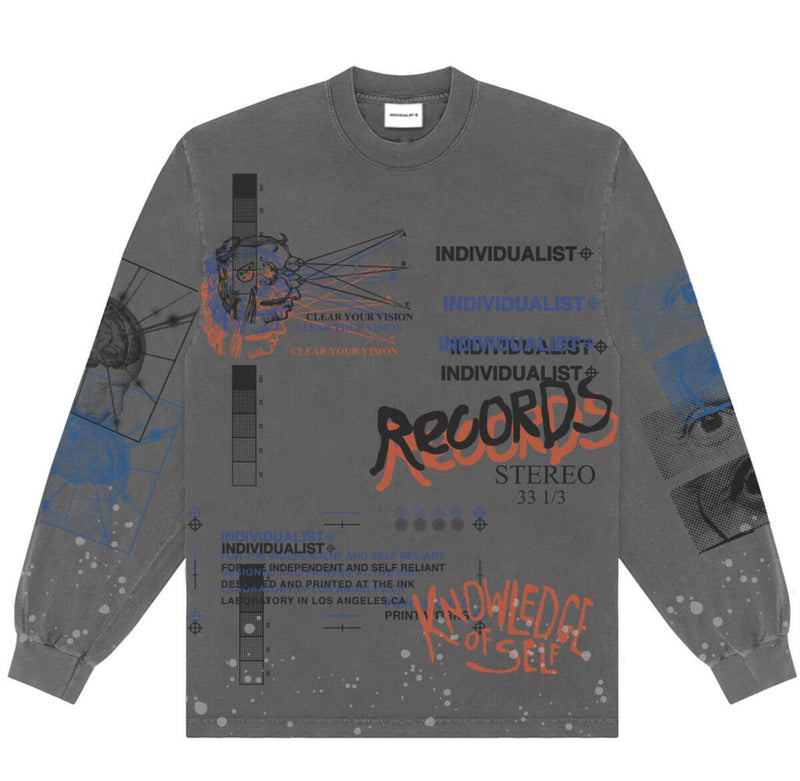 Individualist TEST PRINT LONG SLEEVE TEE