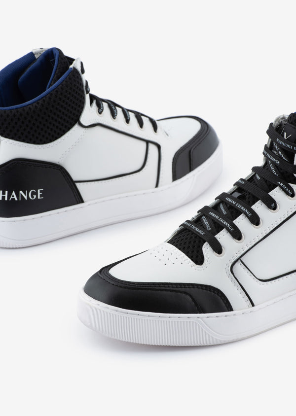 Armani Exchange Hi Top Black White