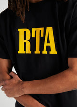 RTA COLT TEE | BLACK RTA MOTORSPORT SERIF YELLOW