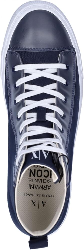 Armani Exchange Men's Icon Logo High Top Fabric Sneaker