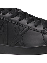 Armani exchange black leather shoes