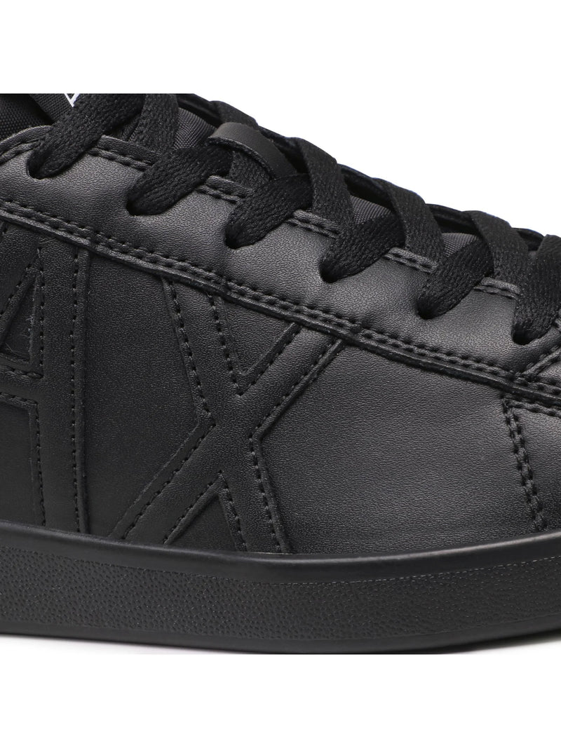 Armani exchange black leather shoes