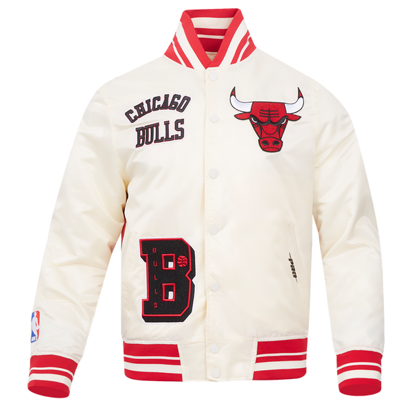 Pro standard NBA CHICAGO BULLS SUBLIMATED MEN'S SATIN JACKET-WHITE