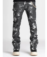 GUAPI STACKED CARPENTER LEATHER PANTS MULTI