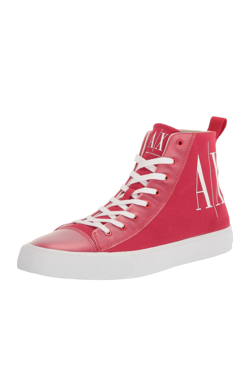 ARMANI EXCHANGE Men's Icon Logo High Top Fabric Sneaker