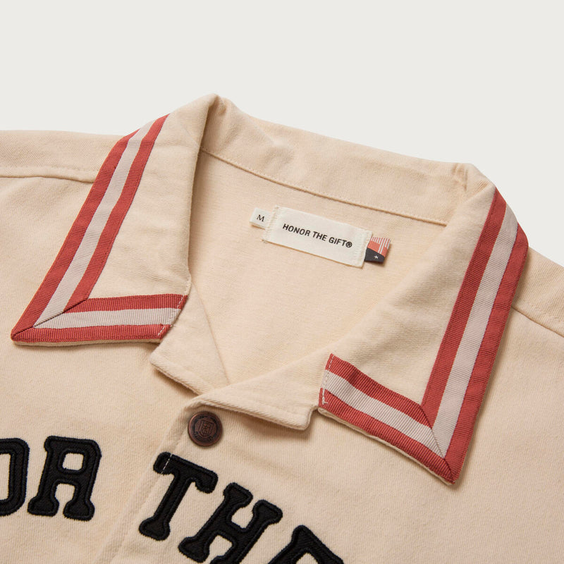 Honor the Gift Tradition S/S Snap Button Up - Bone