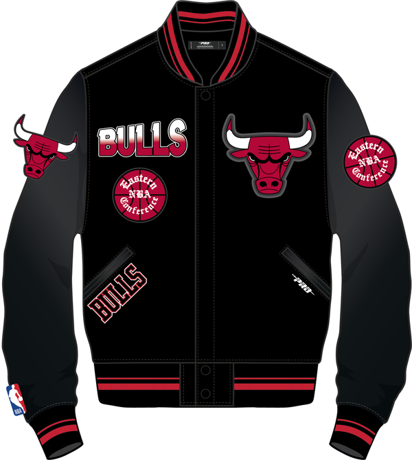 CHICAGO BULLS TURN IT UP M RIB WOOL VARSITY JACKET