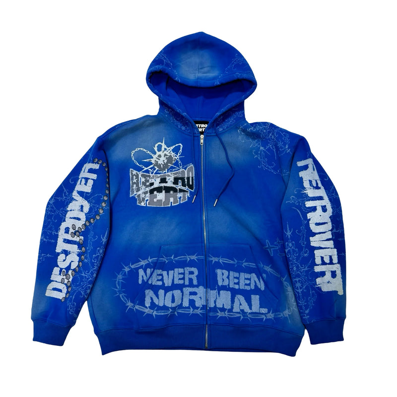 RETROVERT DESTROYER MATCHING ZIP-UP BLUE